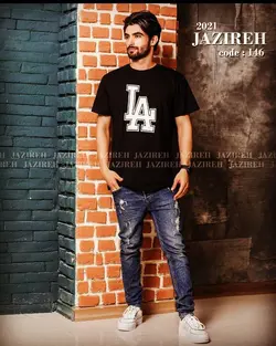 تیشرت سایز بزرگ مردانه Polo مشکی تک - کد 139