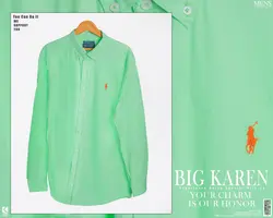 پیراهن سایز بزرگ Polo پارچه آکسفورد ترک - کد ۱۵۶