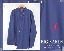 پیراهن سایز بزرگ Polo پارچه آکسفورد ترک - کد ۱۵۶