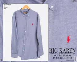 پیراهن سایز بزرگ Polo پارچه آکسفورد ترک - کد ۱۵۶