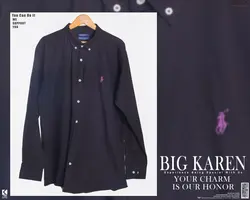 پیراهن سایز بزرگ Polo پارچه آکسفورد ترک - کد ۱۵۶