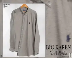 پیراهن سایز بزرگ Polo پارچه آکسفورد ترک - کد ۱۵۶