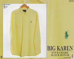 پیراهن سایز بزرگ Polo پارچه آکسفورد ترک - کد 160