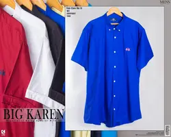 پیراهن سایز بزرگ نخی آستین کوتاه - کد 166