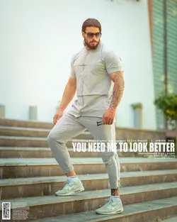 شلوار سایز بزرگ مردانه اسلش بغل زیپ - کد 124