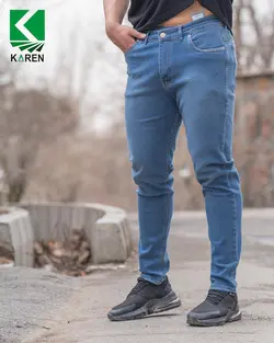 شلوار جین سایز بزرگ پارچه ترک - کد 152