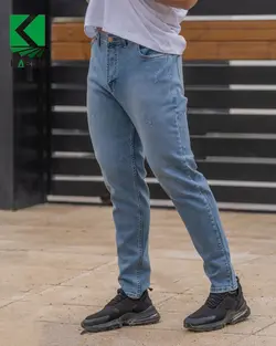 شلوار جین سایز بزرگ پارچه ترک - کد 154