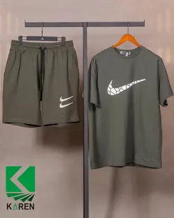 ست تیشرت و شلوارک سایز بزرگ نایک