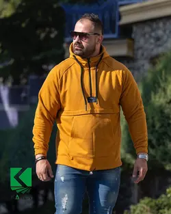 هودی سایز بزرگ برشکا بغل زیپ - کد 117