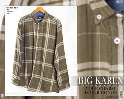 پیراهن سایز بزرگ مردانه نخی چهار خونه - کد ۱۶۷