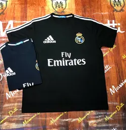 تیشرت سایز بزرگ یقه گرد طرح رئال مادرید - کد ۱۲۳
