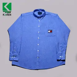 پیراهن سایز بزرگ مردانه Tommy تیک جیب - کد ۱۱۰