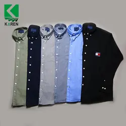 پیراهن سایز بزرگ مردانه Tommy تیک جیب - کد ۱۱۰