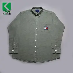 پیراهن سایز بزرگ مردانه Tommy تیک جیب - کد ۱۱۰