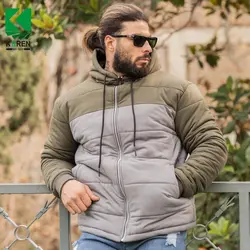 کاپشن سایز بزرگ مردانه دورس داخل پشم شیشه - کد 110