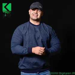 بلوز سایز بزرگ مردانه جین یقه گرد - کد ۱۰۷