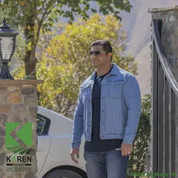 کاپشن سایز بزرگ مردانه جین دو جیب