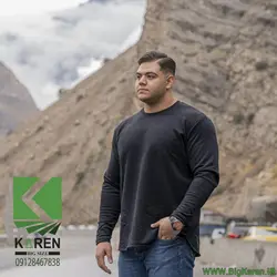 دورس سایز بزرگ مردانه ساده آستین بلند جنس پنبه سه نخ