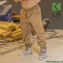 شلوار سایز بزرگ مردانه شیش جیب جنس کتان کمر و دمپا کش