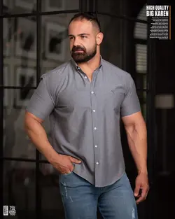 پیراهن ساده سایز بزرگ کوتاه ترک - کد 229