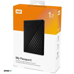 هارد اکسترنال وسترن دیجیتال مدل My Passport WD ظرفیت 1 ترابایت