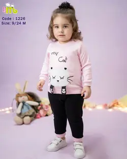 قیمت و خرید بلوز شلوار گلدوزی گربه my cat 1226 مهتا - سیسمونی آقابزرگ