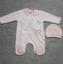 قیمت و خرید سرهمی مخمل 686 پوشانک گربه پاپیون دار صورتی - سیسمونی آقابزرگ