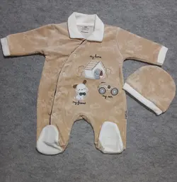 قیمت و خرید سرهمی مخمل 801 پوشانک طرح خونه وسگ - سیسمونی آقابزرگ