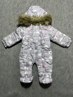 قیمت و خرید کاپشن سرهمی شمعی 672 پوشانک طرح جغد و ابر یاسی - سیسمونی آقابزرگ