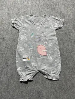 قیمت و خرید رامپرز بی بی وان طرح دو پرنده طوسی - سیسمونی آقابزرگ