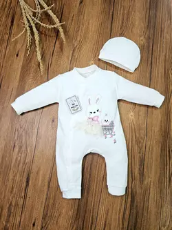 قیمت و خرید سرهمی مخمل 2002 بی بی لایف طرح خرگوش دامن توری - سیسمونی آقابزرگ