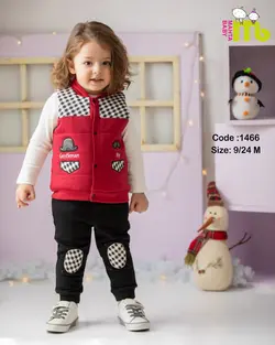 قیمت و خرید سه تیکه گلدوزی سیبیل و کلاه 1466 مهتا زرشکی - سیسمونی آقابزرگ