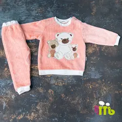 قیمت و خرید بلوز شلوار گلبهی سه خرس مهتا کد 1472 - سیسمونی آقابزرگ