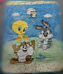 قیمت و خرید پتو نوجوان لاری استار طرح جوجه اردک و خرگوش آبی - سیسمونی آقابزرگ