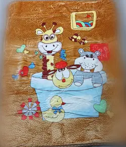 قیمت و خرید پتو نوجوان لاری استار طرح حیوانات قهوه ای - سیسمونی آقابزرگ