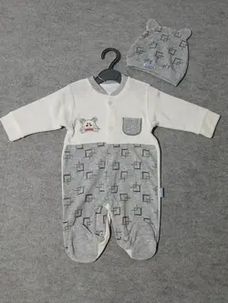 قیمت و خرید سرهمی مخمل جیب طوسی 720 باروک - سیسمونی آقابزرگ