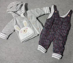 قیمت و خرید شلوار پیشبندی و کت زمستانی 701 باروک طرح خرگوش - سیسمونی آقابزرگ