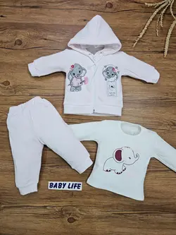 قیمت و خرید سه تیکه مخمل 804 بی بی لایف طرح فیل - سیسمونی آقابزرگ