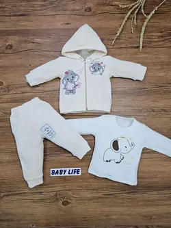 قیمت و خرید سه تیکه مخمل 804 بی بی لایف طرح فیل - سیسمونی آقابزرگ