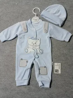 قیمت و خرید سرهمی مخمل طرح دو بندی 940 مامانی - سیسمونی آقابزرگ