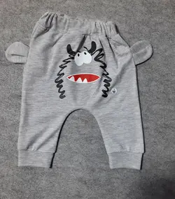 قیمت و خرید شلوار تک چاپ بی بی وان طرح شیطونک مشکی - سیسمونی آقابزرگ