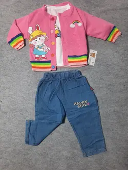 قیمت و خرید سه تیکه لیانا دختر خرگوشی صورتی - سیسمونی آقابزرگ