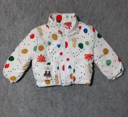 قیمت و خرید کاپشن چاپی 990 نی نی ناز سفید طرح برگ - سیسمونی آقابزرگ