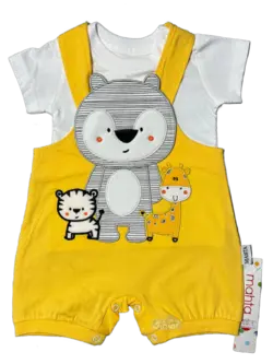 قیمت و خرید دو تیکه سرهمی زرافه و گربه مهتا کد 1515 - سیسمونی آقابزرگ