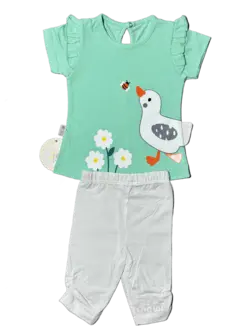 قیمت و خرید بلوز شلوارک اردک و کفشدوزک مهتا کد 1539 - سیسمونی آقابزرگ