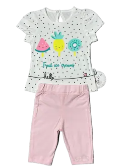 قیمت و خرید بلوز شلوارک خال خال بستنی مهتا کد 1534 - سیسمونی آقابزرگ