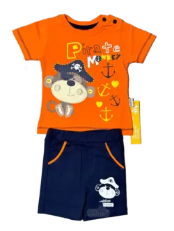 قیمت و خرید تیشرت شلوارک میمون و لنگر مهتا کد 1527 - سیسمونی آقابزرگ