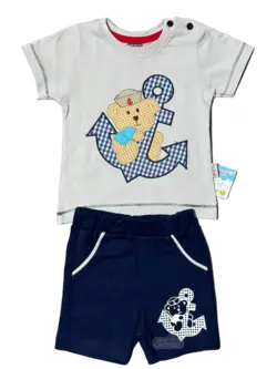 قیمت و خرید تیشرت شلوارک خرس ولنگر مهتا کد 1537 - سیسمونی آقابزرگ