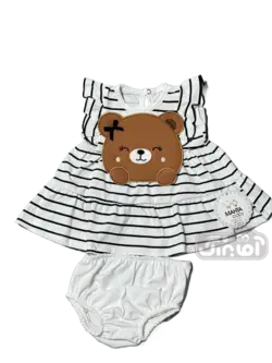 قیمت و خرید پیراهن دامنی خرس مهتا کد 1550 - سیسمونی آقابزرگ