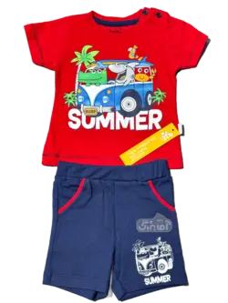 قیمت و خرید تیشرت و شلوارک مینی بوس حیوانات مهتا کد1513 - سیسمونی آقابزرگ